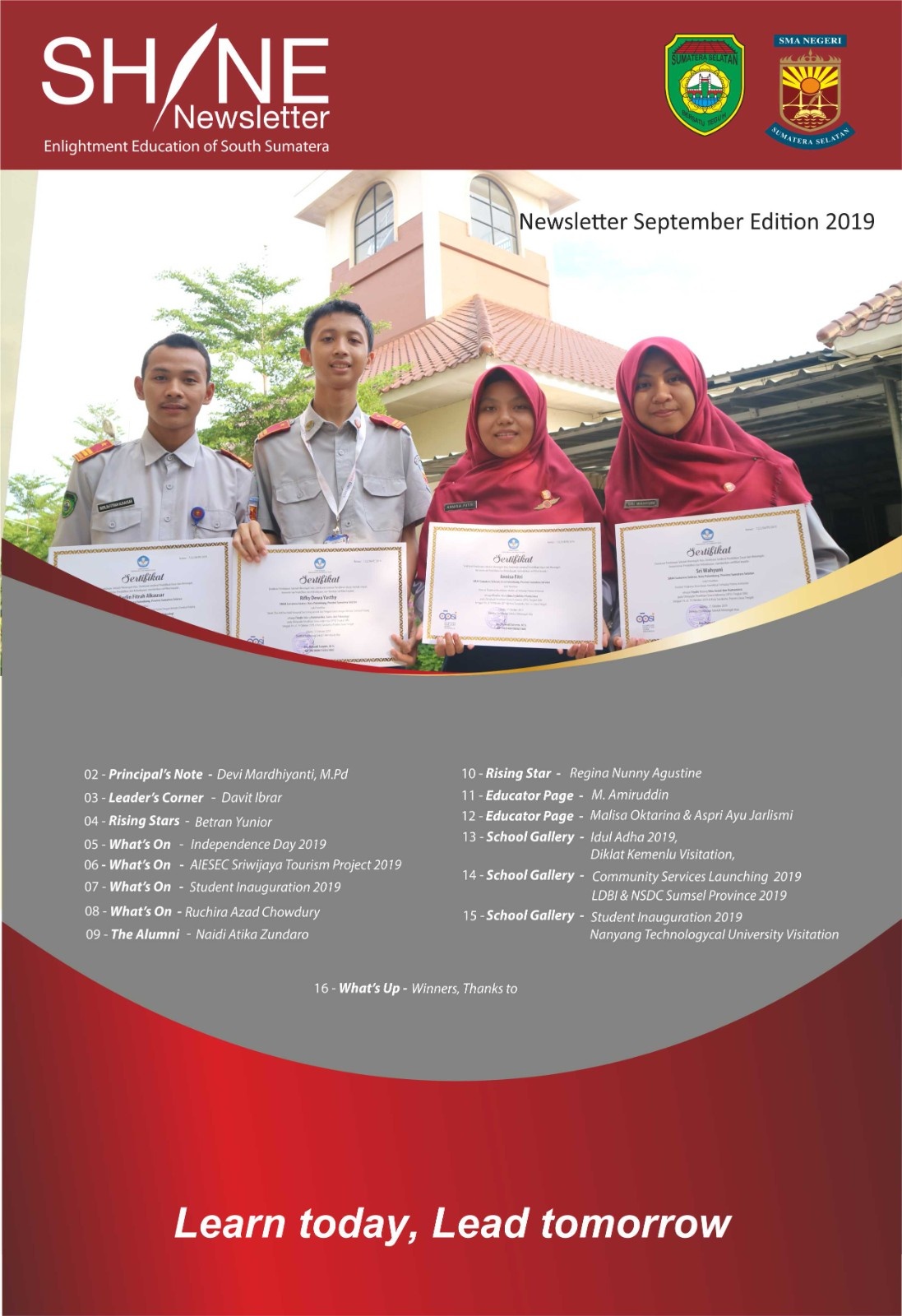 NEWSLETTER 2019 SEPTEMBER EDITION